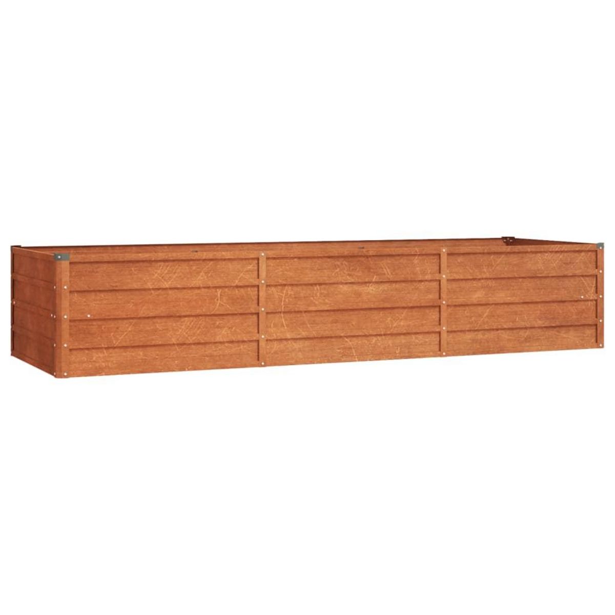VIDAXL Lit sureleve de jardin rouille 240x80x45 cm acier corten