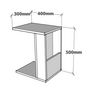 Voir la diapositive 3 : TOILINUX Table de café Karen - Noix