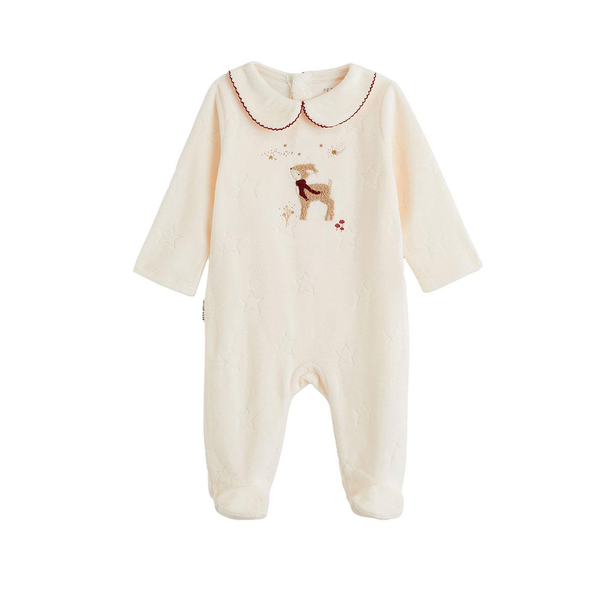 Voir la diapositive 1 : PETIT BEGUIN Pyjama bébé en velours Grace