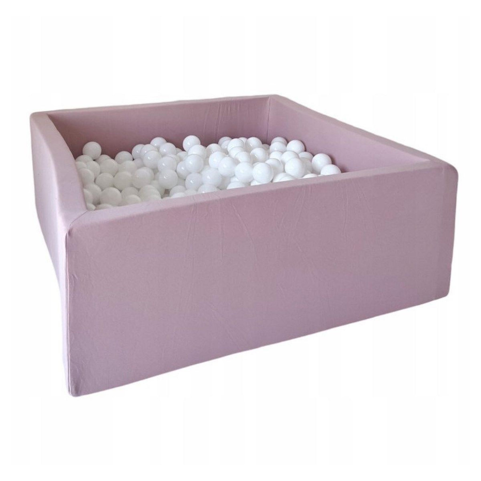 MONIO FOR KIDS Piscine à balles carrée 106cm rose poudré + 400 balles