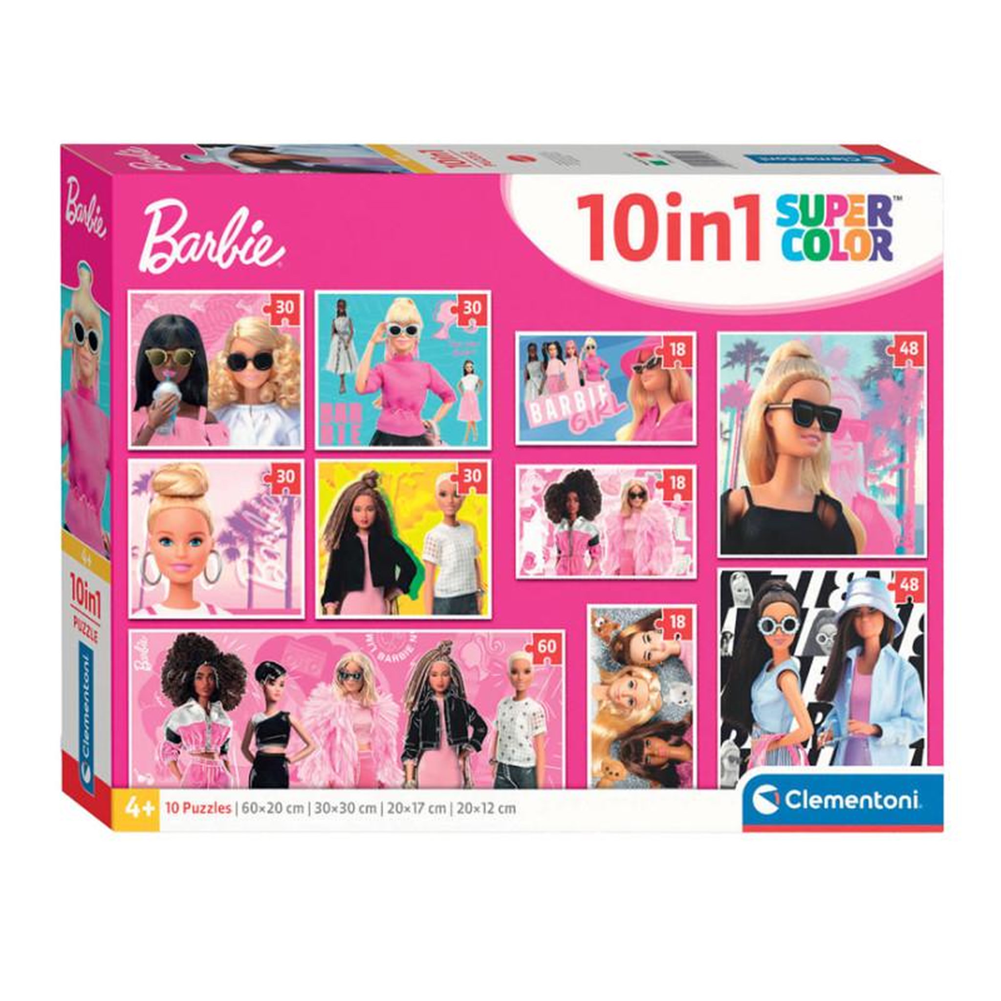 CLEMENTONI Clementoni Jigsaw Puzzle Super Color 10in1 Barbie 20282