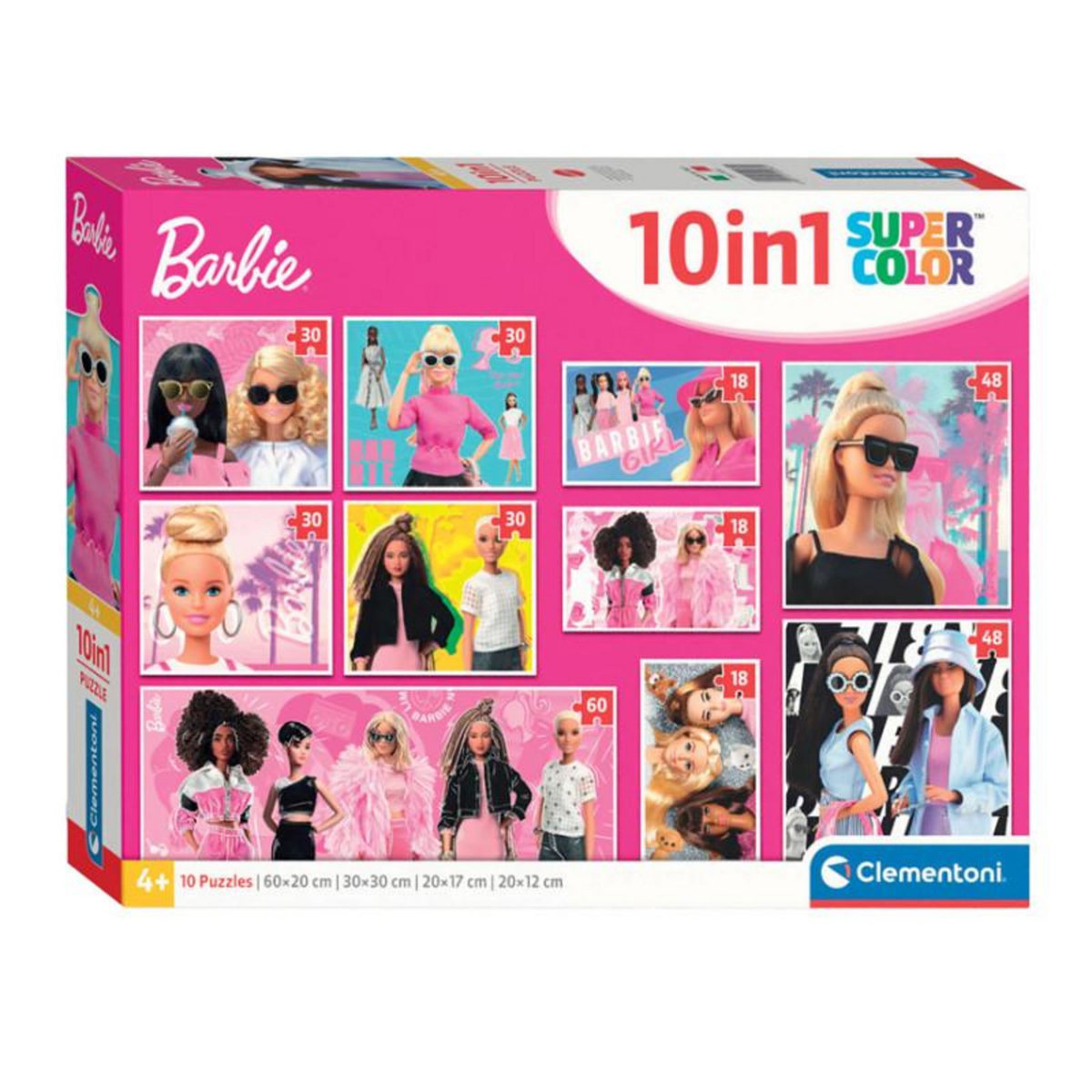 CLEMENTONI Clementoni Jigsaw Puzzle Super Color 10in1 Barbie 20282