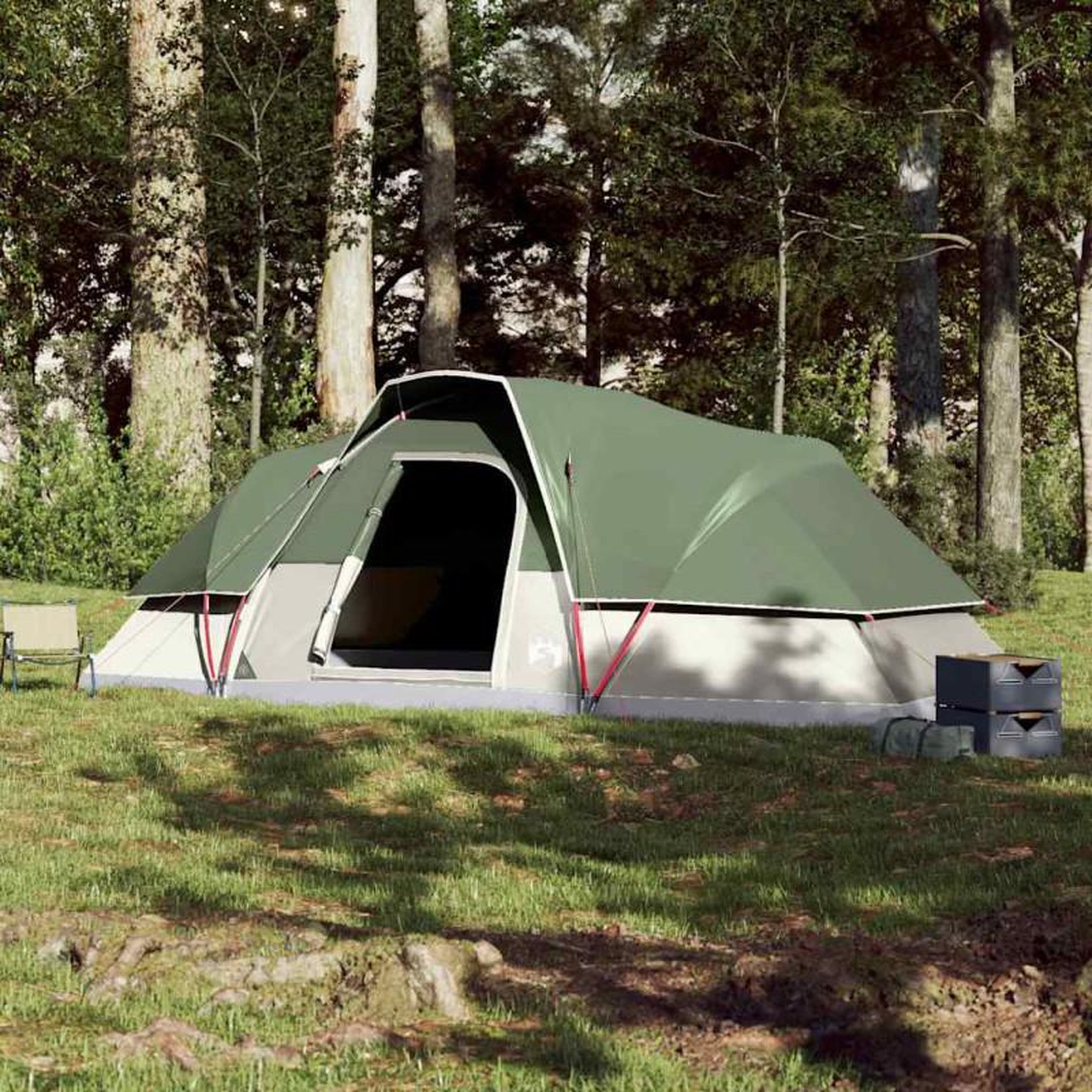 Voir la diapositive 3 : VIDAXL Tente familiale à dôme 9 personnes vert imperméable