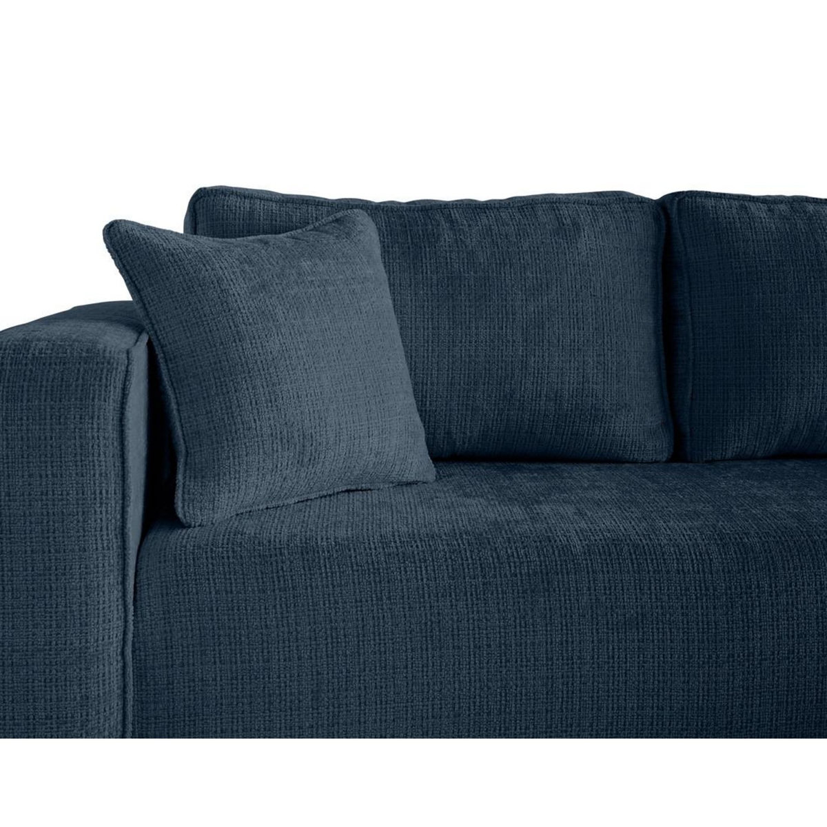 BEST MOBILIER Topaze - canapé d'angle déhoussable réversible 4 places en velours texturé