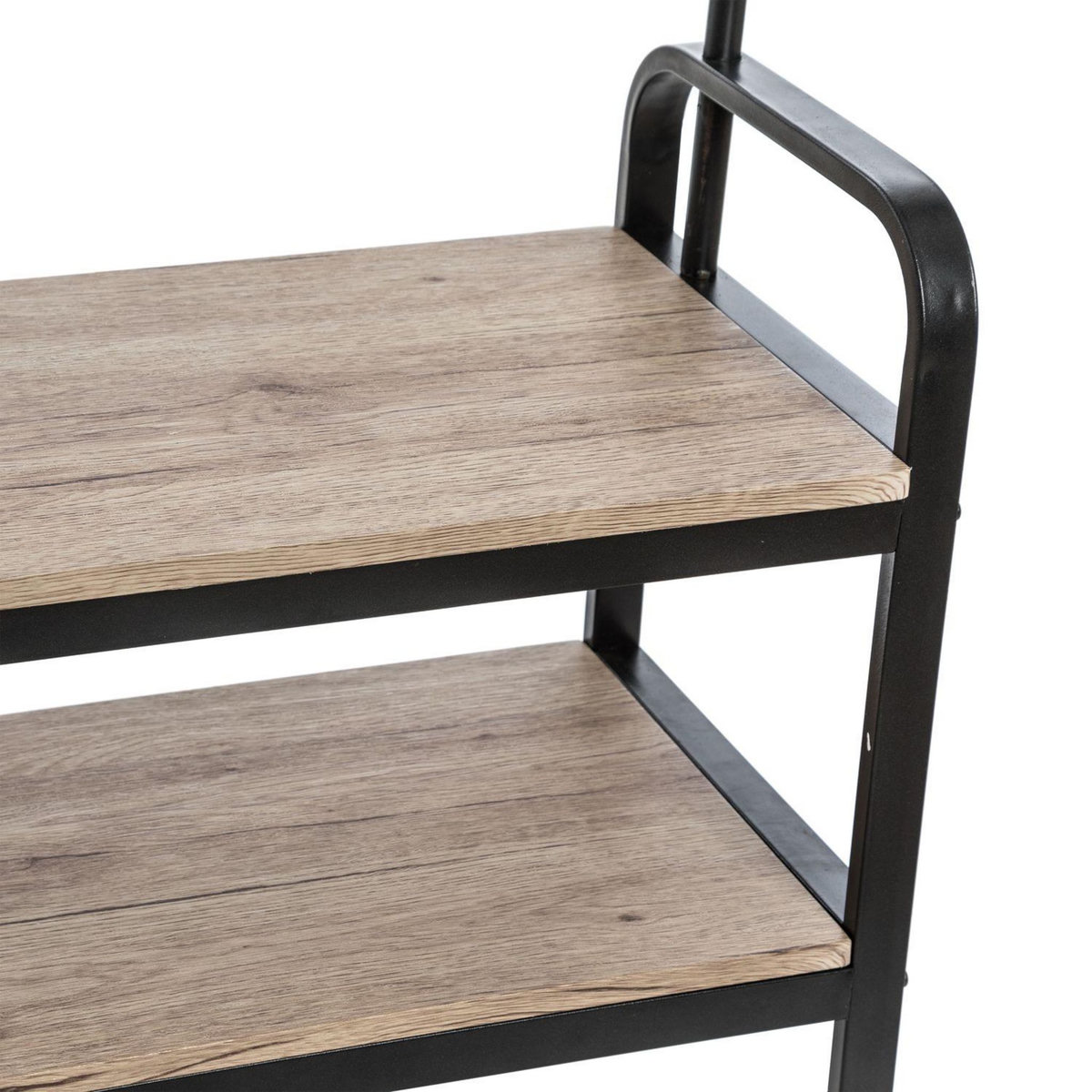 FIVE Porte-manteaux d'entrée design industriel Jano - L. 73 x H. 170 cm - Noir