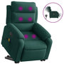 Voir la diapositive 2 : VIDAXL Fauteuil inclinable de massage electrique vert fonce velours