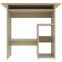 Voir la diapositive 5 : VIDAXL Bureau Chene sonoma 80x45x74 cm Bois d'ingenierie
