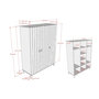 Voir la diapositive 4 : Vipack Armoire sezane 3 portes clay/noix