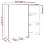 Voir la diapositive 6 : VIDAXL Armoire de salle de bain a miroir avec LED gris 60x13x52 cm