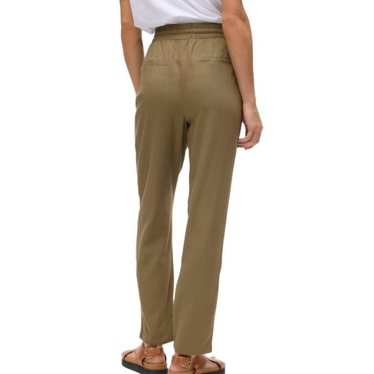 Vero Moda Pantalon Fluide Kaki Femme Vero Moda Jesmilo