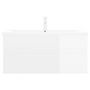 Voir la diapositive 4 : VIDAXL Armoire d'evier lavabo integre blanc brillant bois d'ingenierie