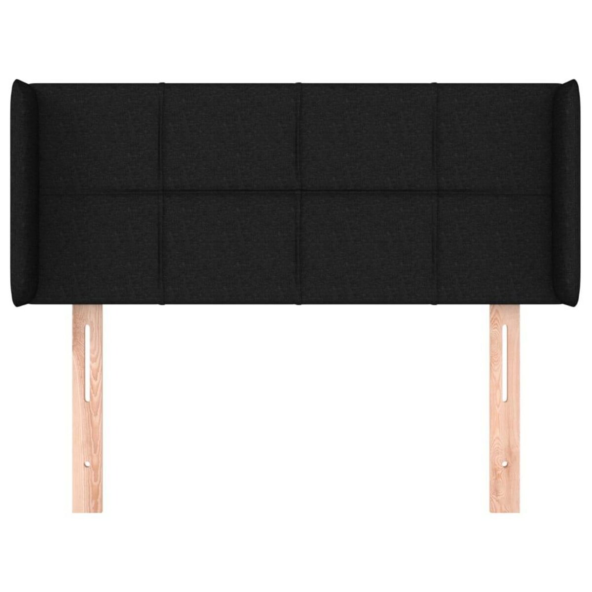 VIDAXL Tete de lit avec oreilles Noir 103x16x78/88 cm Tissu