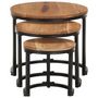 Voir la diapositive 2 : VIDAXL Tables d'appoint 3 pcs Bois d'acacia solide