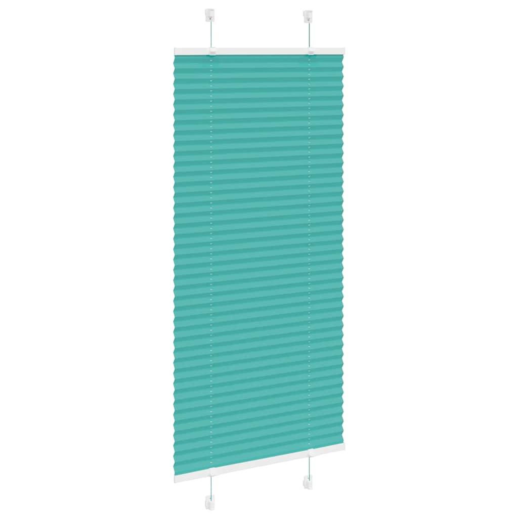 Voir la diapositive 3 : VIDAXL Store plisse vert petrole 65x150 cm largeur du tissu 64,4 cm