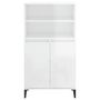 Voir la diapositive 3 : VIDAXL Buffet haut Blanc brillant 60x36x110 cm Bois d'ingenierie