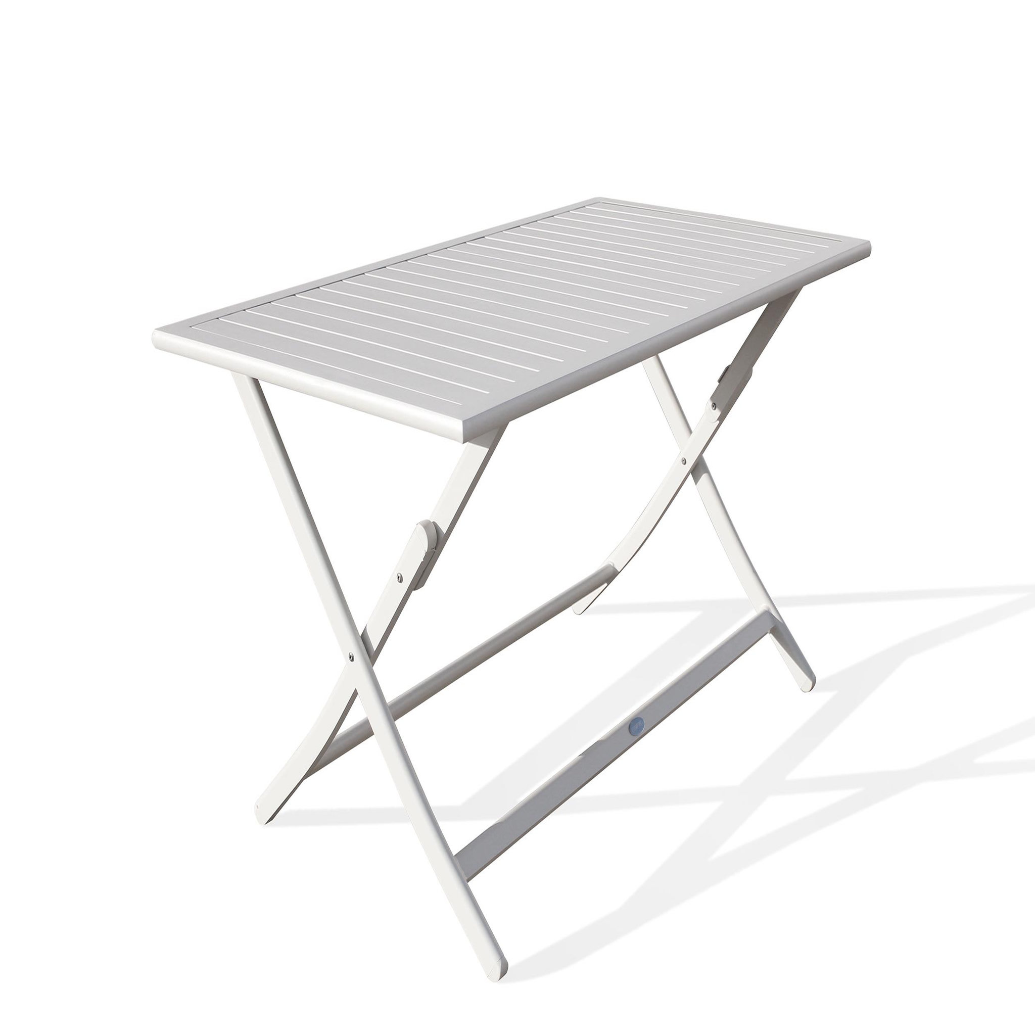 DCB GARDEN Table de jardin pliante en aluminium (4 places)
