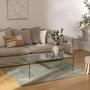 Voir la diapositive 2 : ATMOSPHERA Table basse rectangulaire en verre LENIA - Transparent