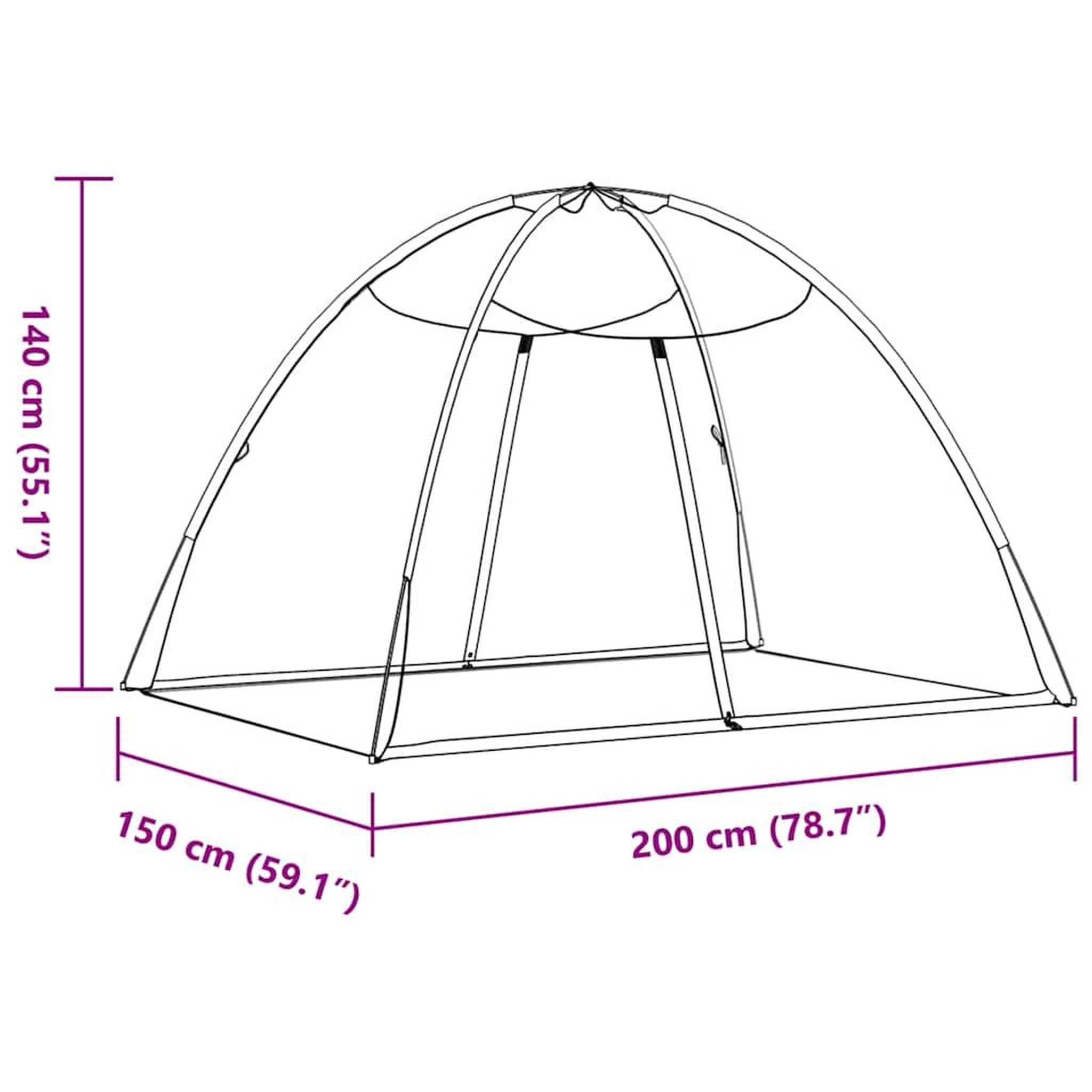 Voir la diapositive 6 : VIDAXL Moustiquaire mongole avec portes 220 maille blanc 200x150x140cm