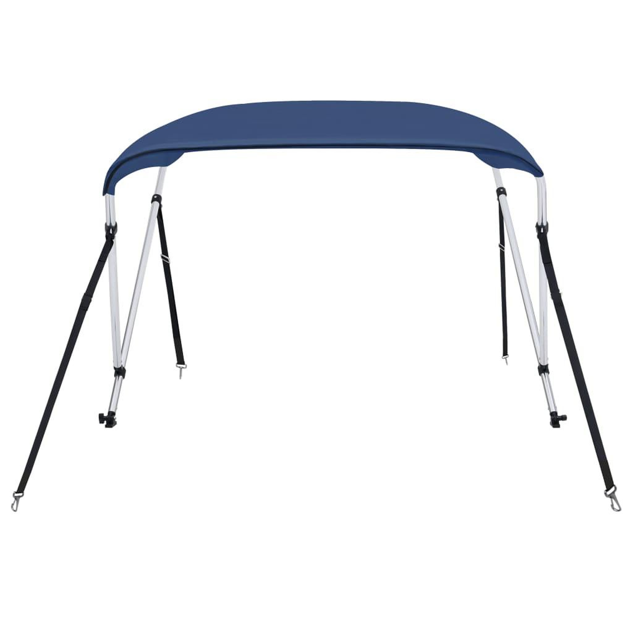 Voir la diapositive 3 : VIDAXL Auvent bimini a 2 arceaux Bleu marine 150x120x110 cm