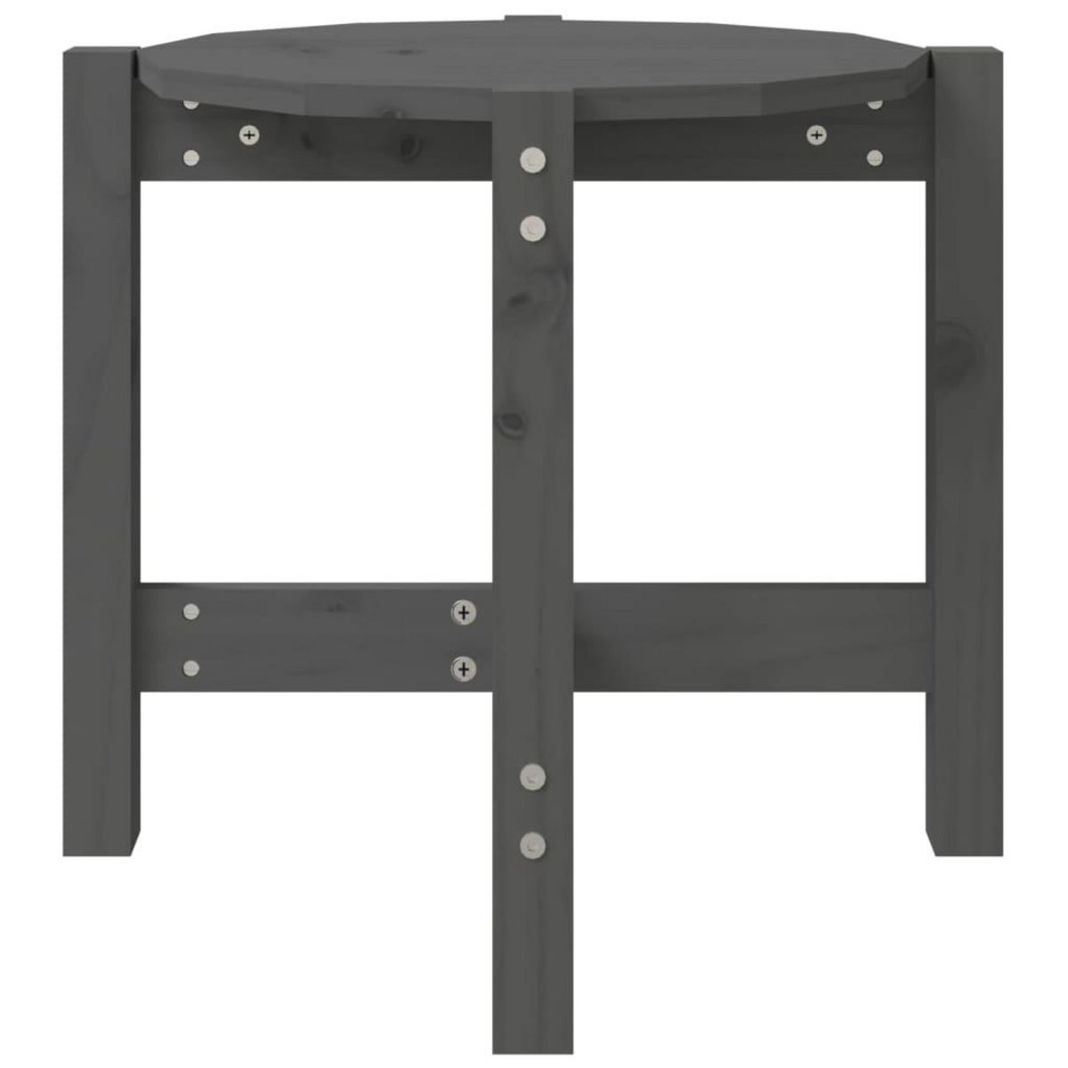 VIDAXL Table basse Gris Ø 52,5x45 cm Bois massif de pin