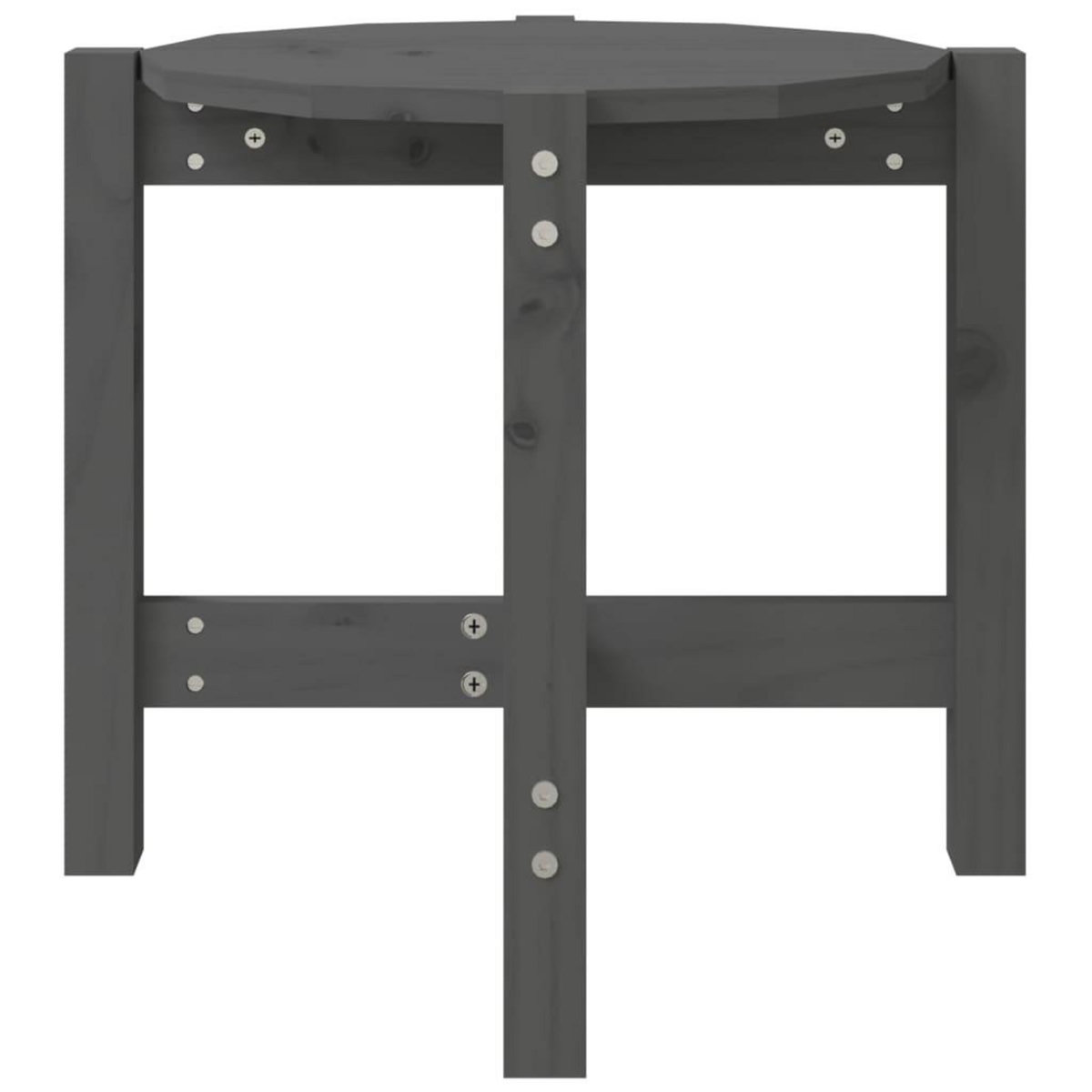 VIDAXL Table basse Gris Ø 52,5x45 cm Bois massif de pin