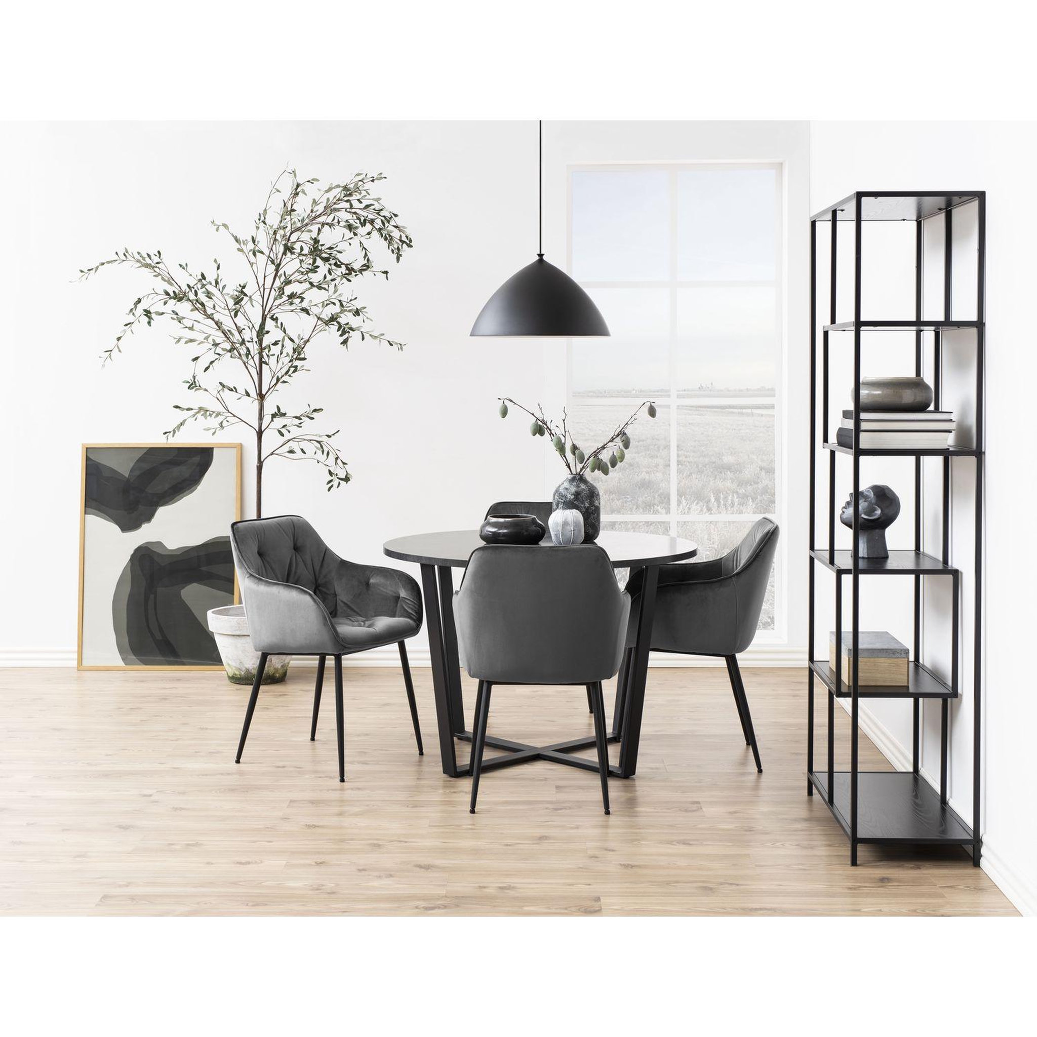 Voir la diapositive 5 : TOILINUX Lot de 2 chaises de salle à manger florie avec accoudoirs effet velours