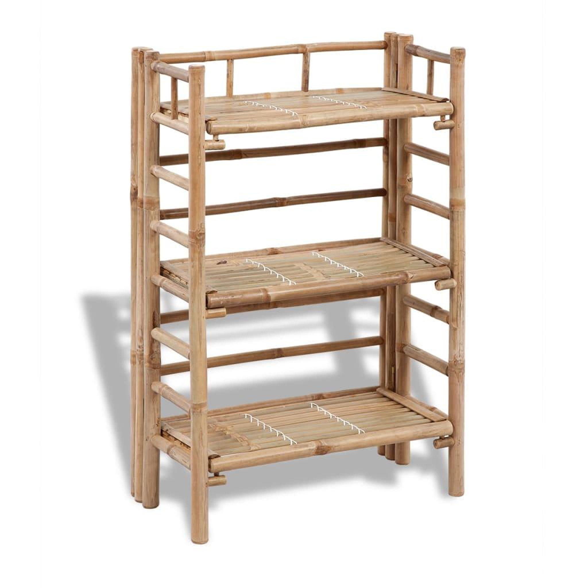 VIDAXL Etagere a plantes 3 niveaux Bambou