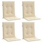 Voir la diapositive 3 : VIDAXL Coussins de chaise de jardin a dossier bas lot de 4 beige