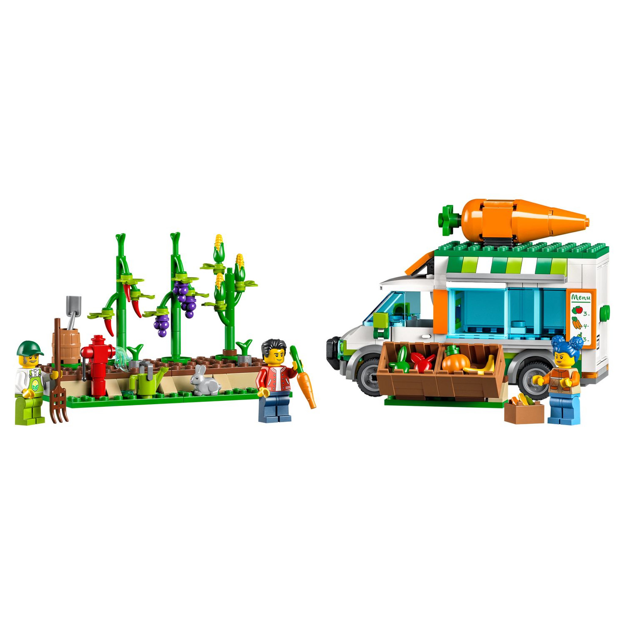 Voir la diapositive 3 : LEGO City 60345 Le camion de marche des fermiers 