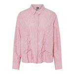 Pieces Chemise  à Rayures Femme Pieces Fabriella. Coloris disponibles : Rouge