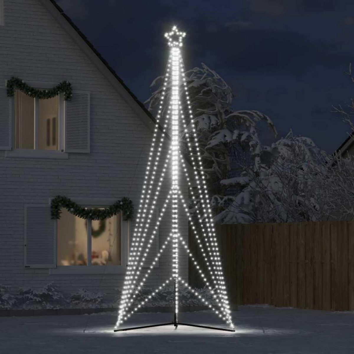 VIDAXL Sapin de Noël a LED 861 LED blanc froid 478 cm