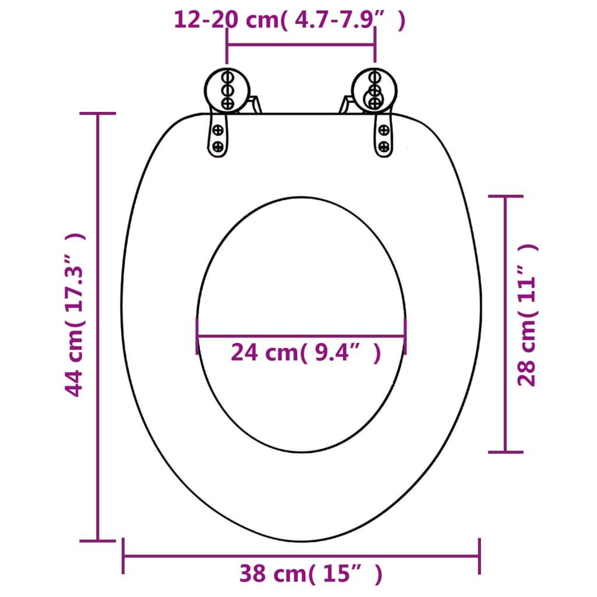 Voir la diapositive 6 : VIDAXL Siege de toilette avec couvercle MDF Design de fond marin