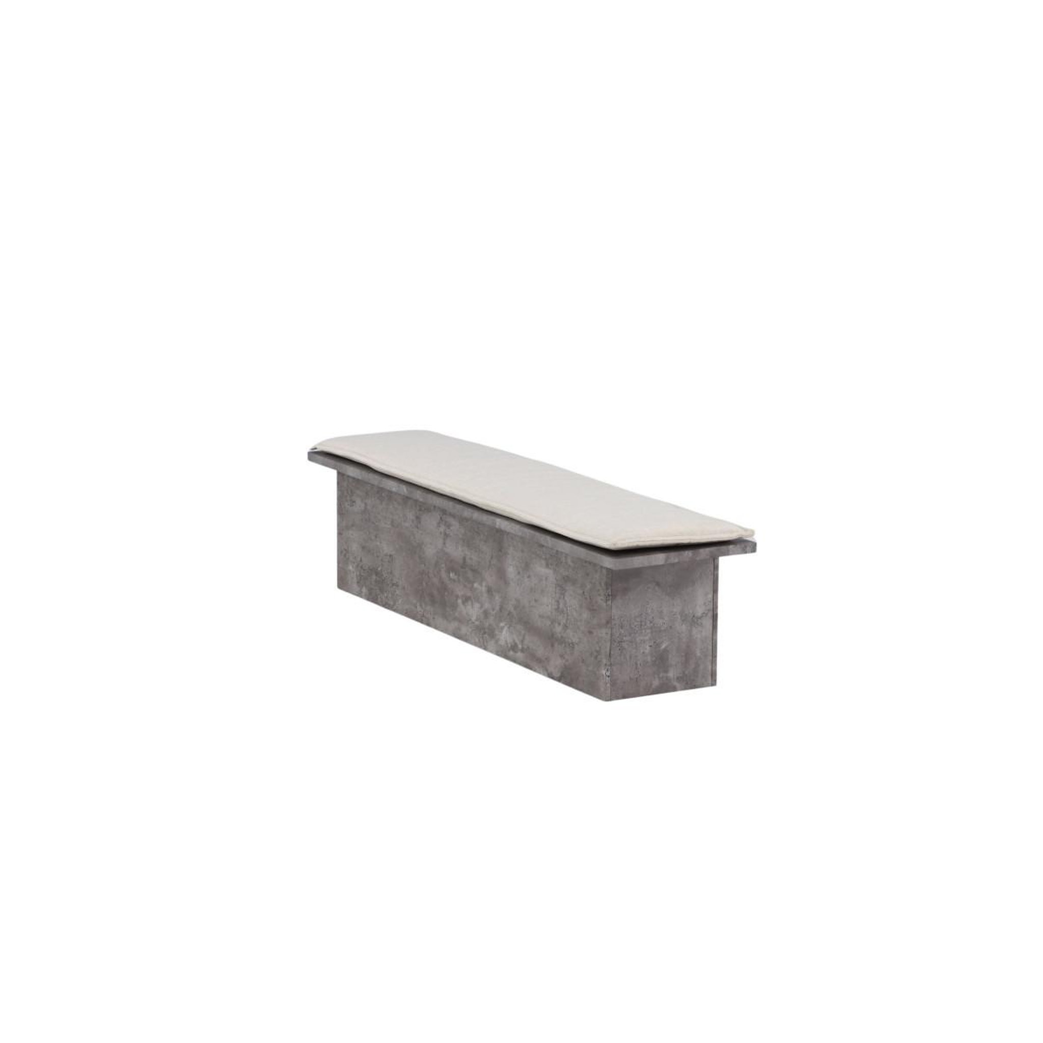 Voir la diapositive 3 : Paris Prix Banc design & coussin  kellogg  160cm gris
