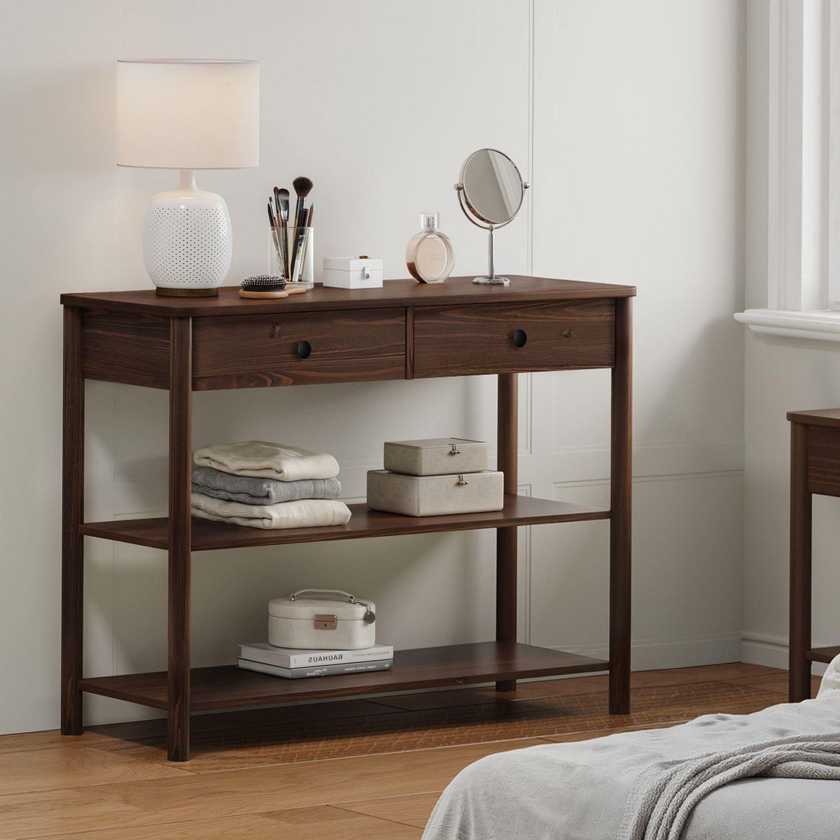 IDIMEX Table console d'entrée APOANA L 110 cm en bois