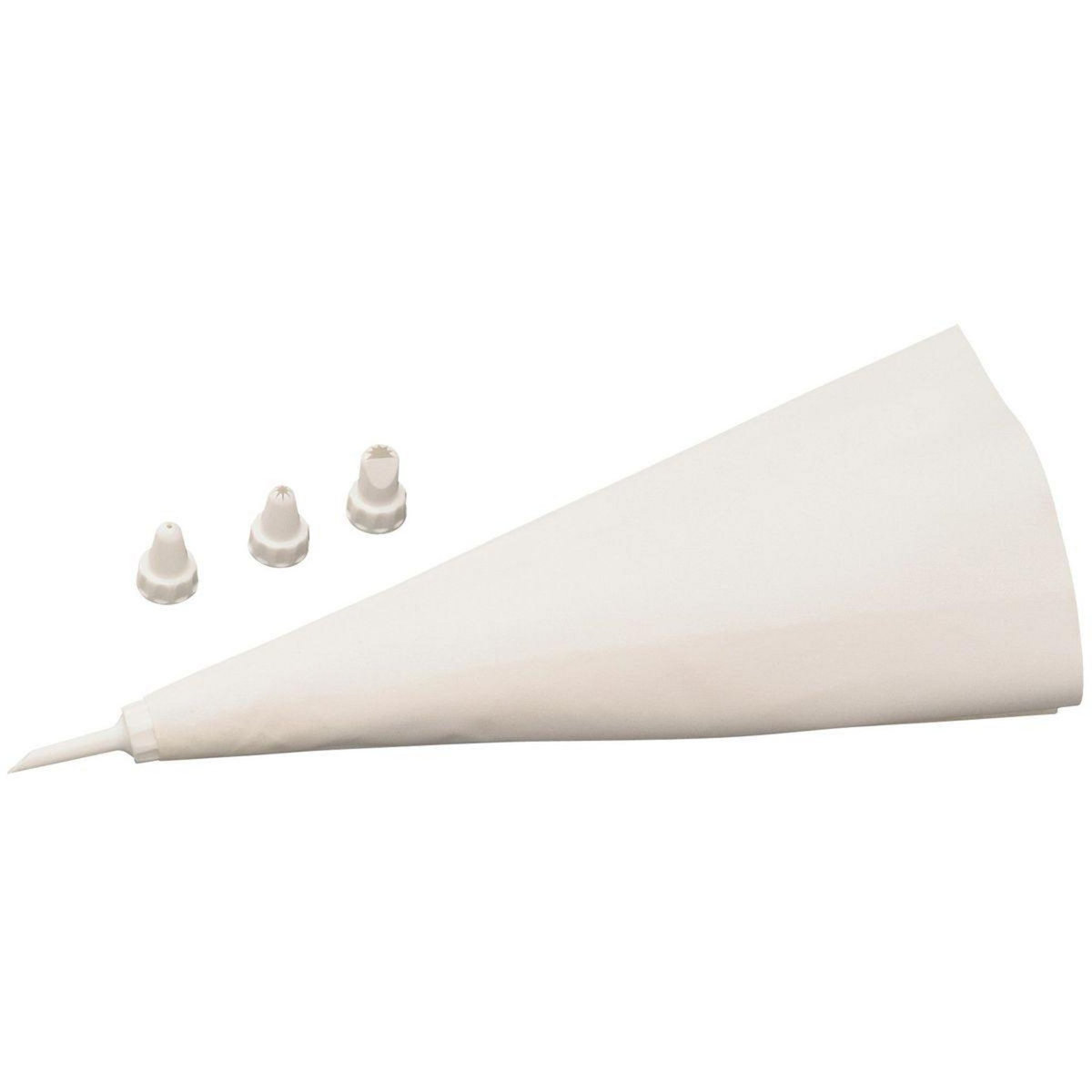 ZENKER Poche à douille réemployable et 4 embouts plastique 31 cm Zenker Smart Pastry