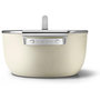 Voir la diapositive 3 : SMEG Faitout 24cm céramique crème avec couvercle