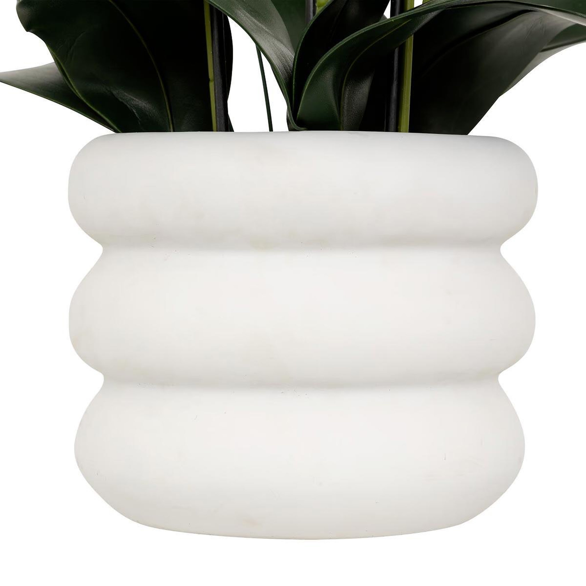 Voir la diapositive 2 : ATMOSPHERA Orchidée artificielle en pot  mick  80cm blanc