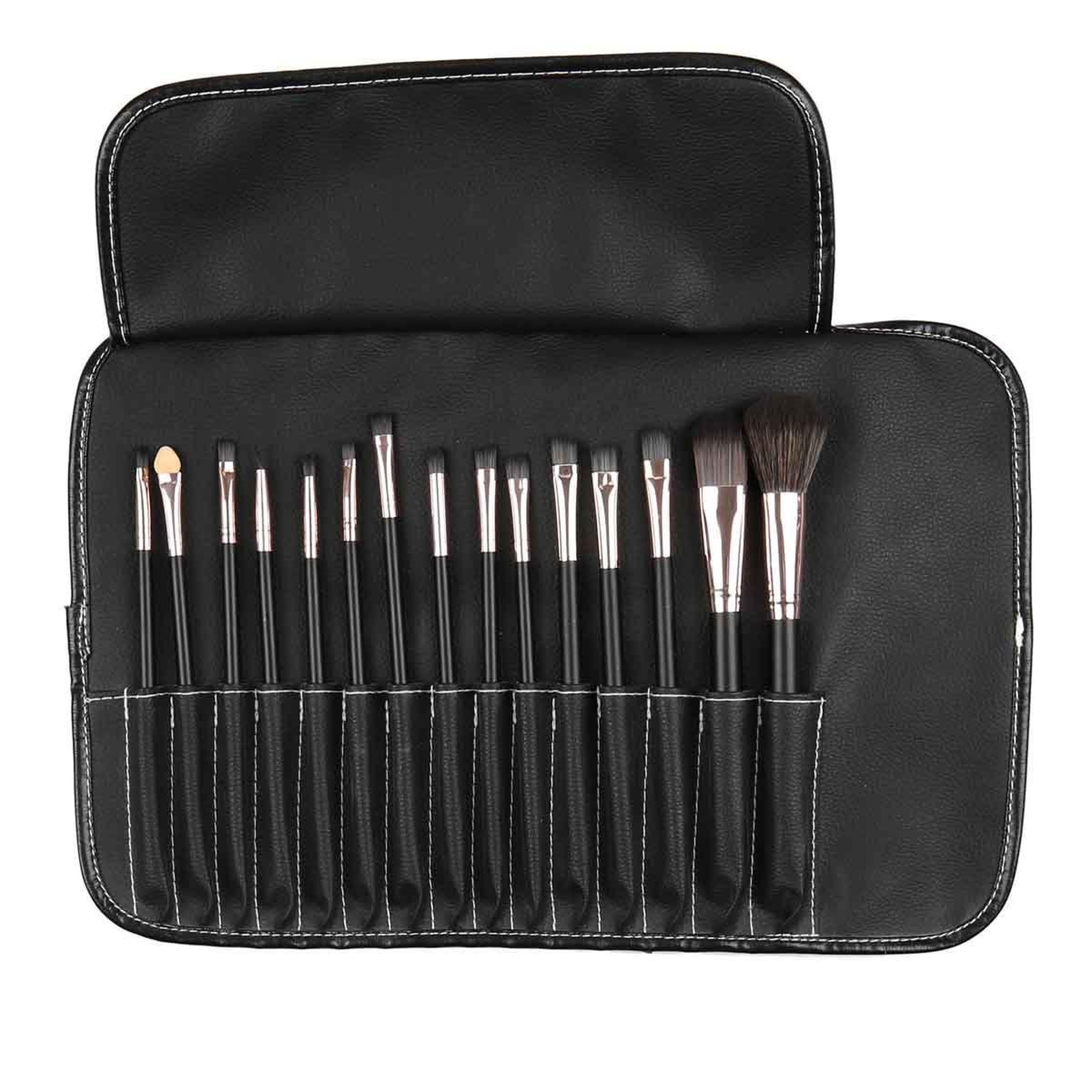 Voir la diapositive 3 : Cosmetic Club Trousse à maquillage  15 pinceaux  23cm noir