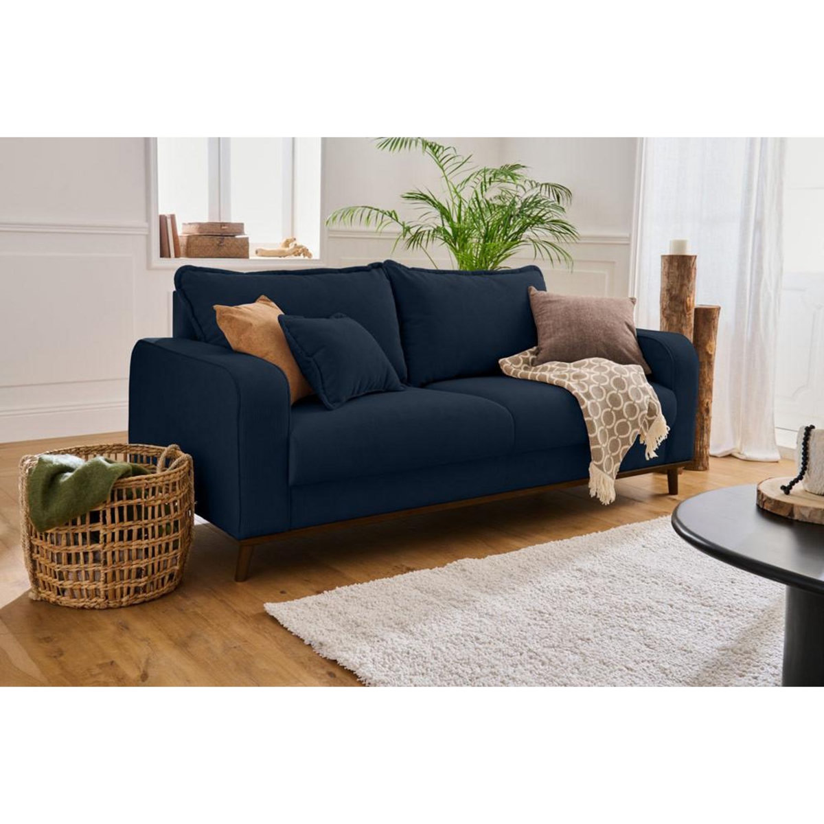 LISA DESIGN Albane - canapé 3 places - en velours côtelé