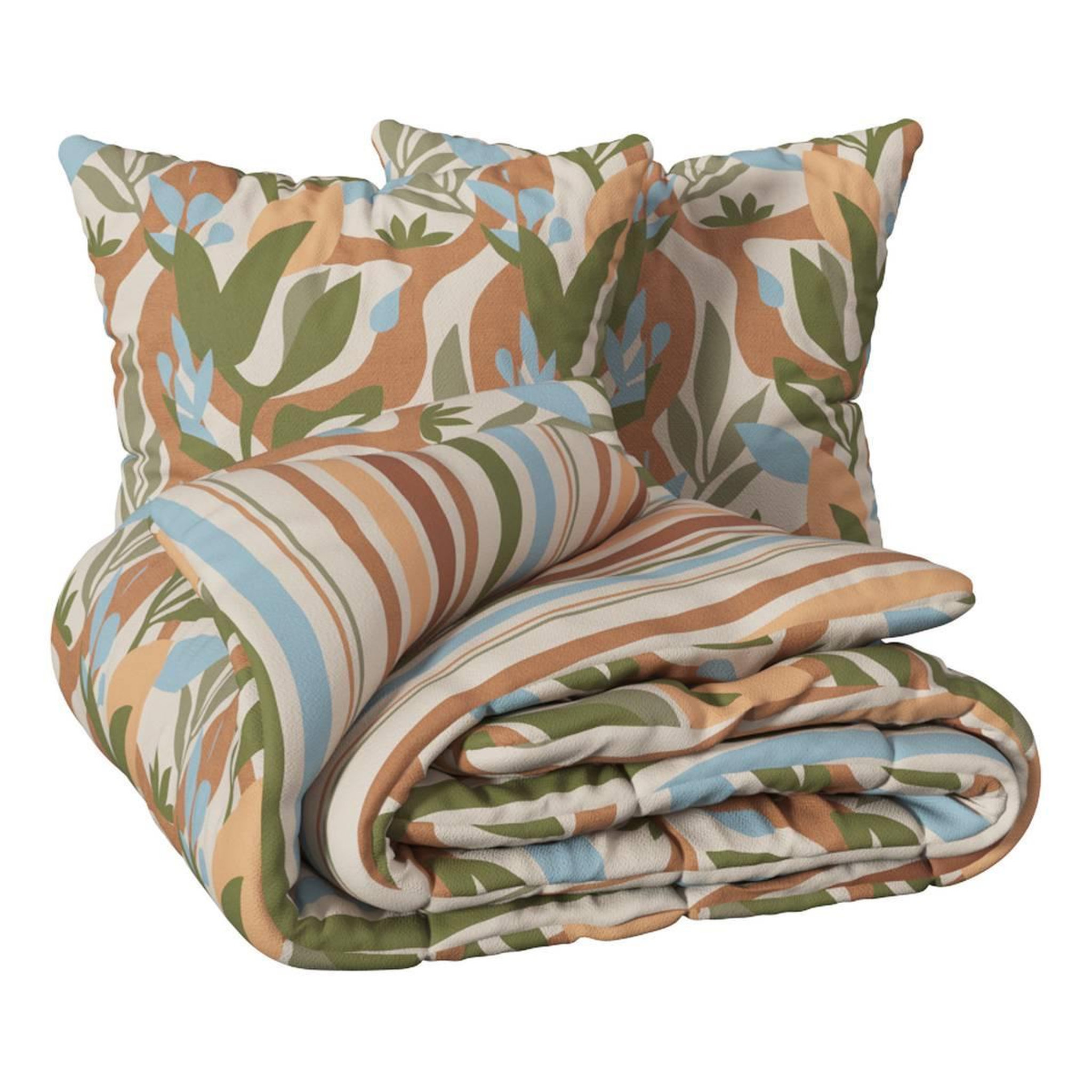 Voir la diapositive 3 : ATMOSPHERA Parure de lit 3 pièces  ludia  240x220cm multicolore