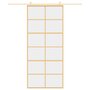 Voir la diapositive 3 : VIDAXL Porte coulissante dore 90x205 cm verre ESG clair et aluminium