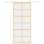 Voir la diapositive 3 : VIDAXL Porte coulissante dore 90x205 cm verre ESG clair et aluminium