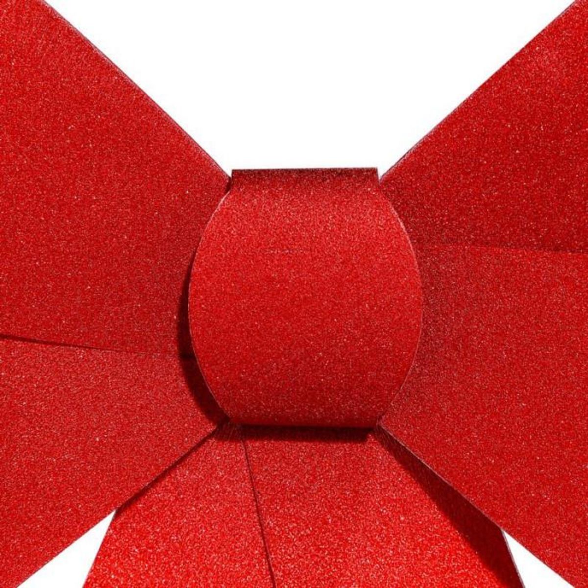 FEERIC LIGHT & CHRISTMAS Nœud Déco à Paillettes  Colorama  30cm Rouge