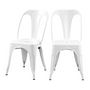 Voir la diapositive 1 : Rendez vous déco Lot de 2 chaises en métal chromé - Indus