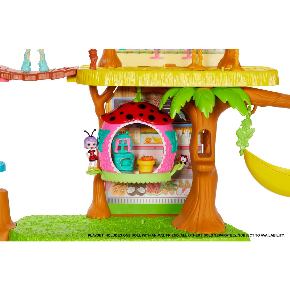 MATTEL Coffret de jeu Café Jungle Enchantée avec mini-poupée Sheeny et perroquet Peeki - Enchantimals
