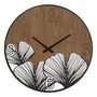 Voir la diapositive 1 : Paris Prix Horloge Murale Design  Super Leaf  60cm Marron & Noir