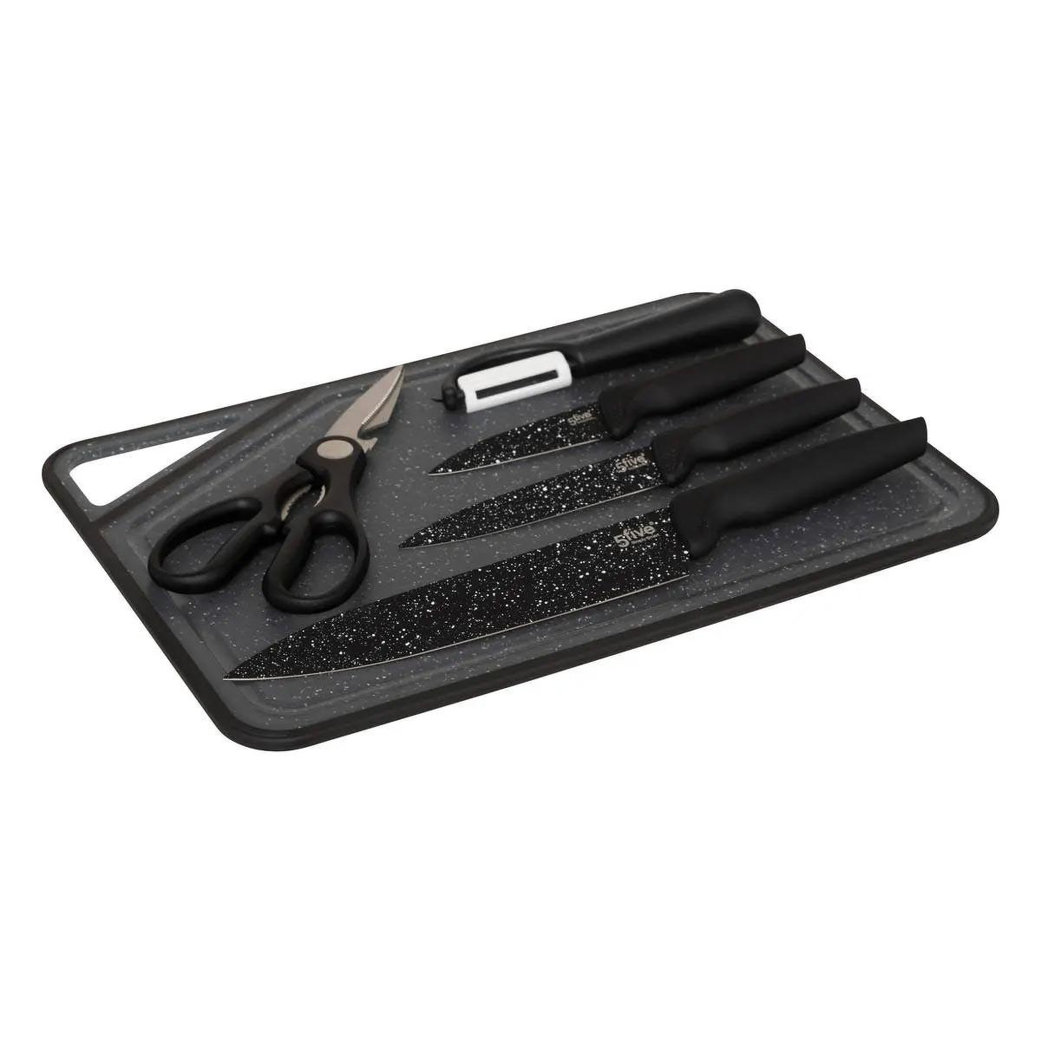 Voir la diapositive 1 : FIVE Set de découpe cuisine  caractère  36cm gris