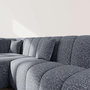 Voir la diapositive 4 : LISA DESIGN Curtis - canapé d'angle gauche 4 places sans accoudoir en tissu texturé