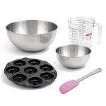 ZENKER Set de 5 ustensiles de pâtisserie moule à gâteaux bol spatule pâtisserie et verre doseur Black mettallic Black mettallic Zenker  Black mettallic