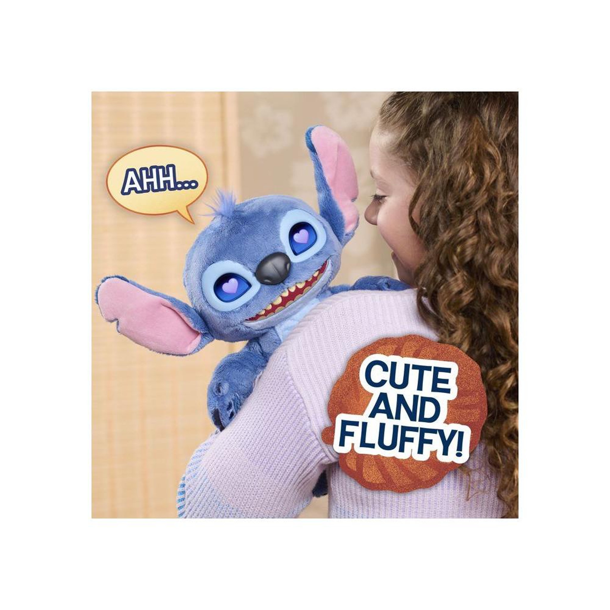 Voir la diapositive 4 : DISNEY Peluche interactive Stitch, yeux animés LCD, 30 cm, plus de 50 sons et réactions, s'active au toucher et au mouvement